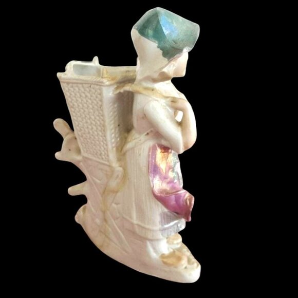 Antique German Bisque Spill Vase Match Stick Holder Carl Schneider Grafenthal - Picture 6 of 8